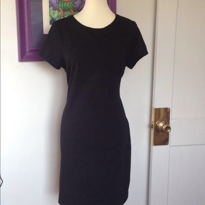 Black dress with cap sleeves